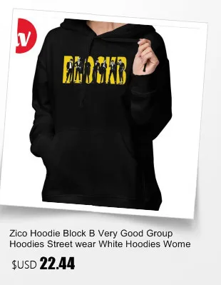 Zico Hoodie Bye Guys Hi Ladies Nillili Mambo By Block B Hoodies Kawaii Printed Hoodies Women Big Sizes Pullover Hoodie