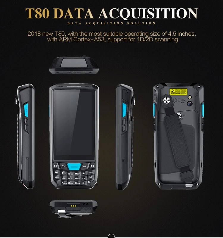 OEM промышленный беспроводной android 1d 2d сканер штрих кодов pda 4G Ручной терминал