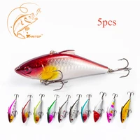 thritop 5pcs new fishing tools professional vib bait 85mm 14g hot item 10 different colors for option tp020 hard fishing lure