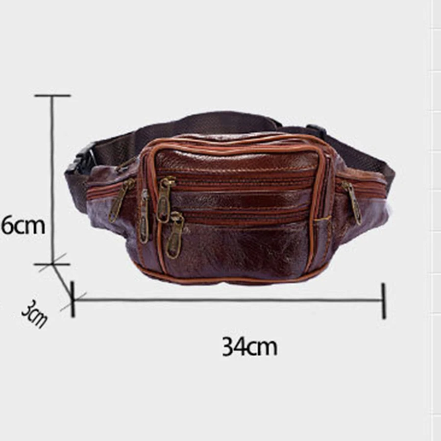 Мужская поясная сумка с масляным воском для путешествий езды на мотоцикле хип