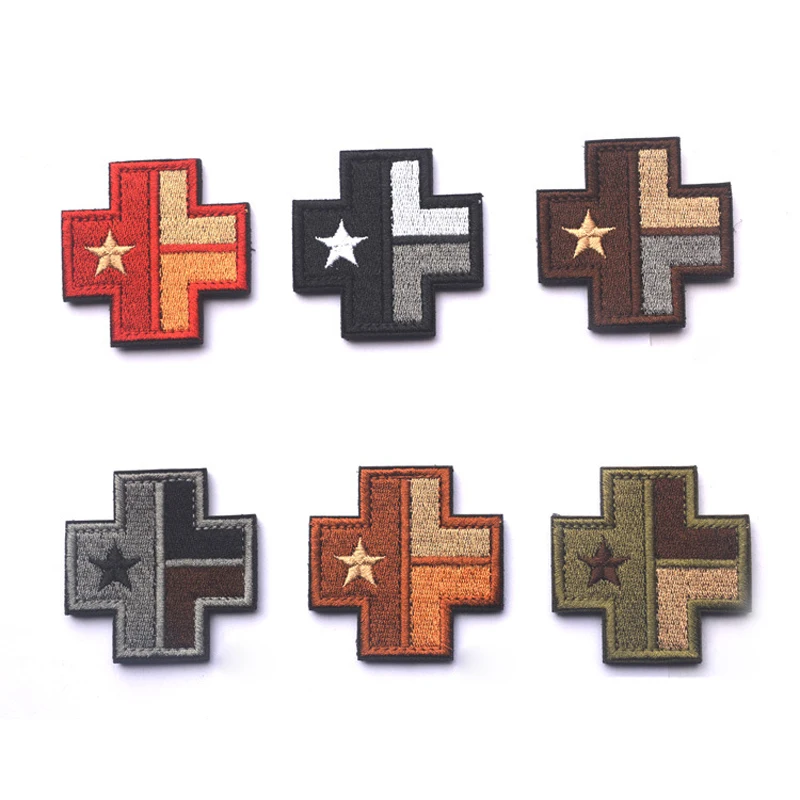 Женская тактическая нашивка одинокая звезда для одежды 3D вышитая на липучке