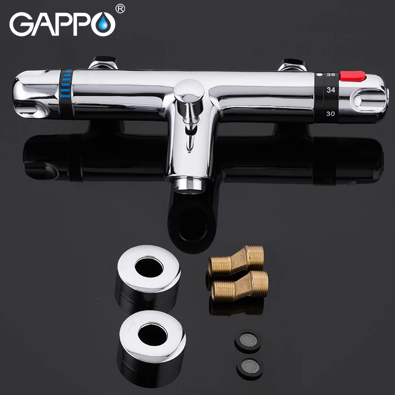 gappo thermostatic shower faucet bathroom mixer tap bath faucets waterfall taps bath bath set bathroom system free global shipping