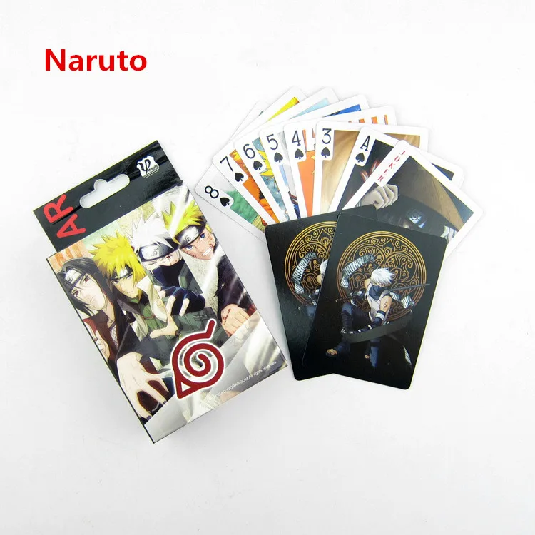 Naruto Качественный пластиковый персонаж аниме, игральные карты, Набор для игры в покер, игральные карты, креативный подарок, Луффи Слэм Данк Наруто - Цвет: Naruto