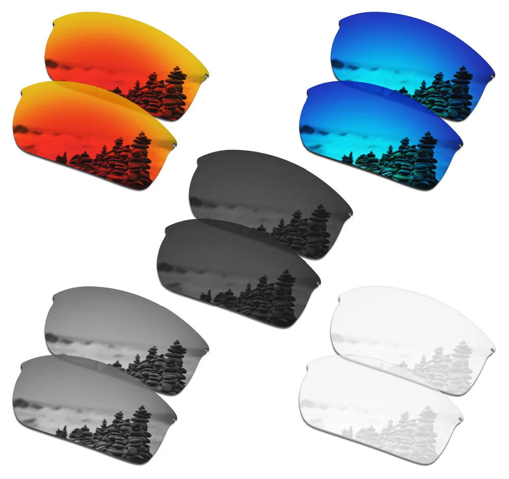 SmartVLT 5 Pairs Polarized Sunglasses Replacement Lenses for Oakley Wiretap - 5 Colors