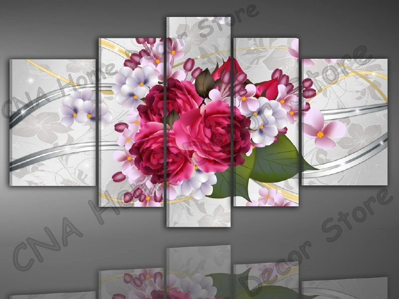 5 шт. цветные цветы дрель 5D Diy Алмазная картина мозаика Смола вышивка религия