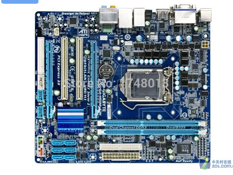Оригинальная материнская плата для gigabyte GA-H55M-S2H LGA 1156 DDR3 H55M-S2H 8 гб поддержка i3 i5 i7 h55 рабочего Материнская плата