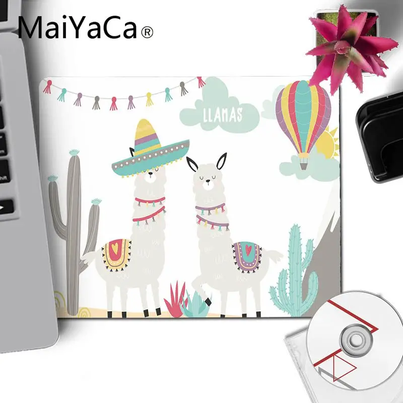 Игровой коврик для мыши MaiYaCa Lama Llama Alpacas с животными маленький Настольный