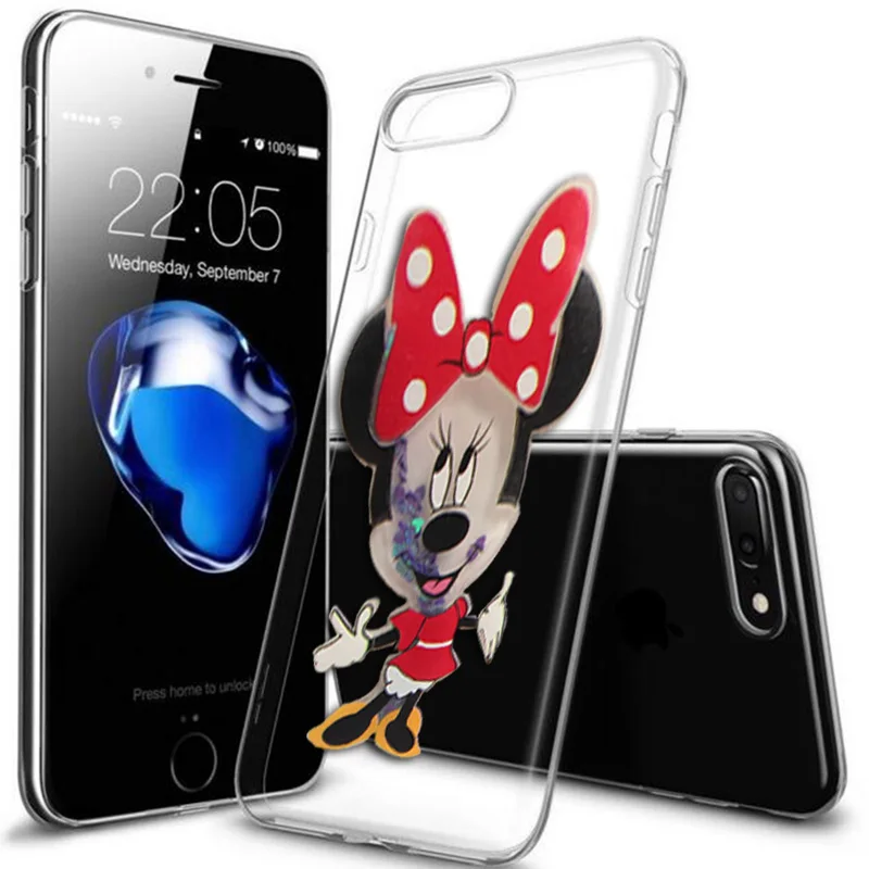 YeLun 3D Микки Минни блестящие динамические чехлы с жидкостью для Funda HTC U11 EYES Cover