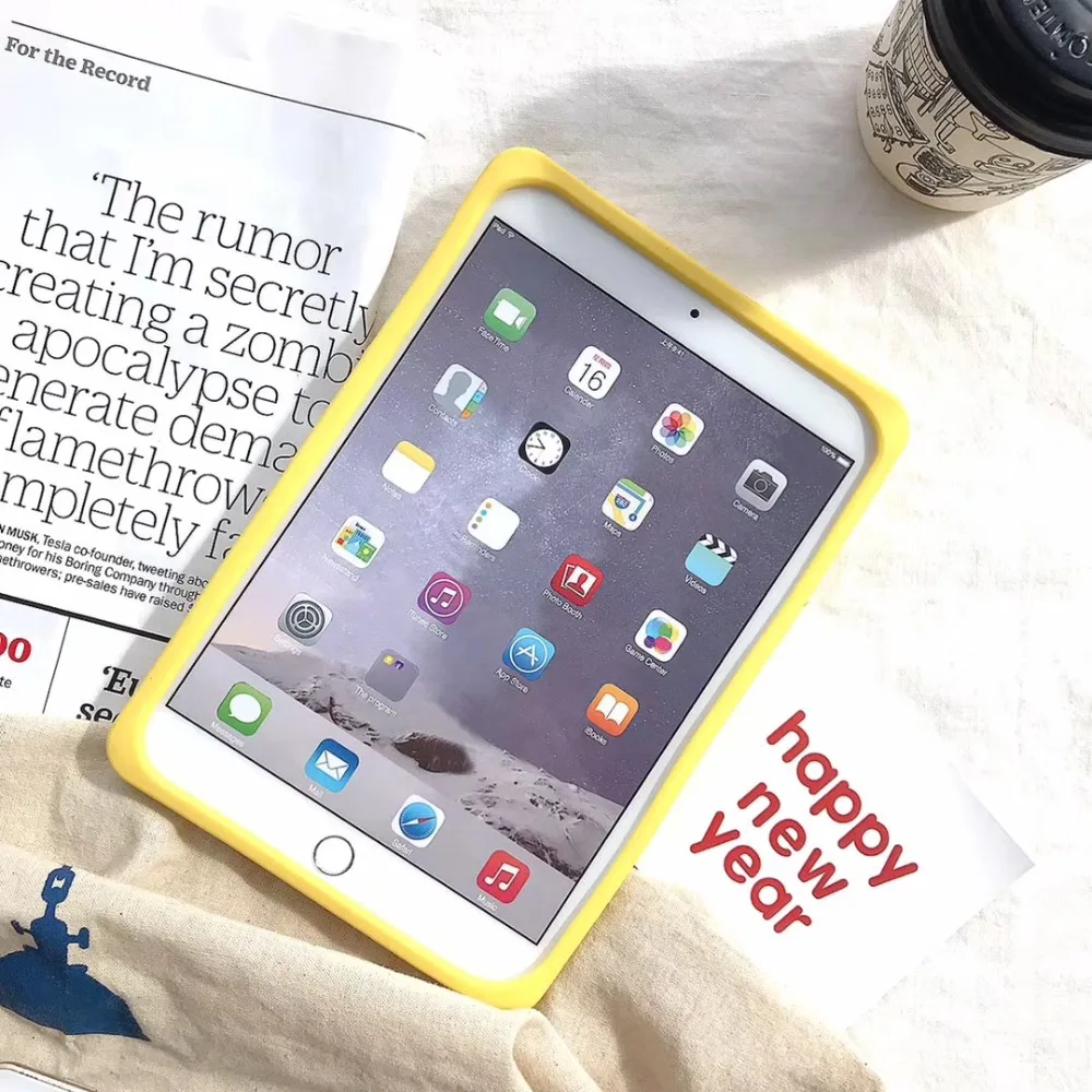 Противоударный силиконовый чехол для IPad 9,7 Pro 9,7 воздуха 1 2 3D Носки с рисунком медведя из мультика, чехол для IPad 2/3/4 5 6 IPad Mini 1/2/3/4 принципиально+ ручка