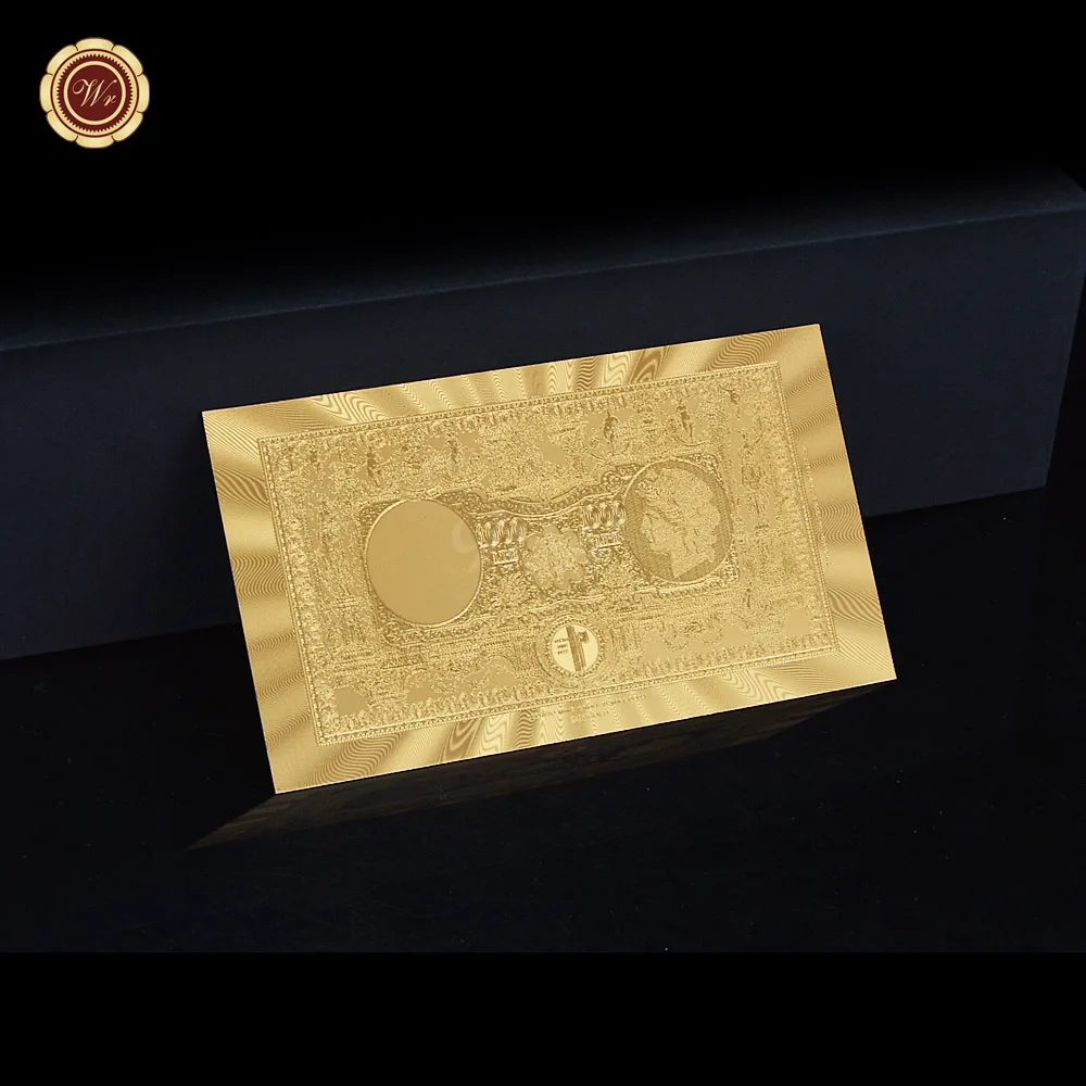 1000 итальянская Лира купюр из 999.9% золота высокого качества|gold layer|gold silver foilfoil numbers |