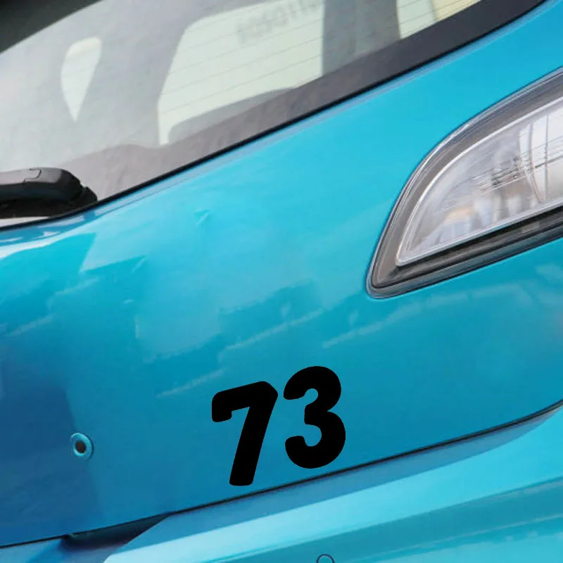YJZT 15 см * 11 1 Забавный гоночный номер 73 виниловый автомобильный стикер наклейка