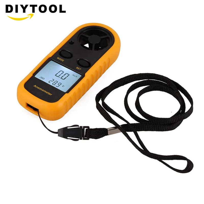 Цифровой измеритель скорости ветра GM816 анемометр с подсветкой воздушного для