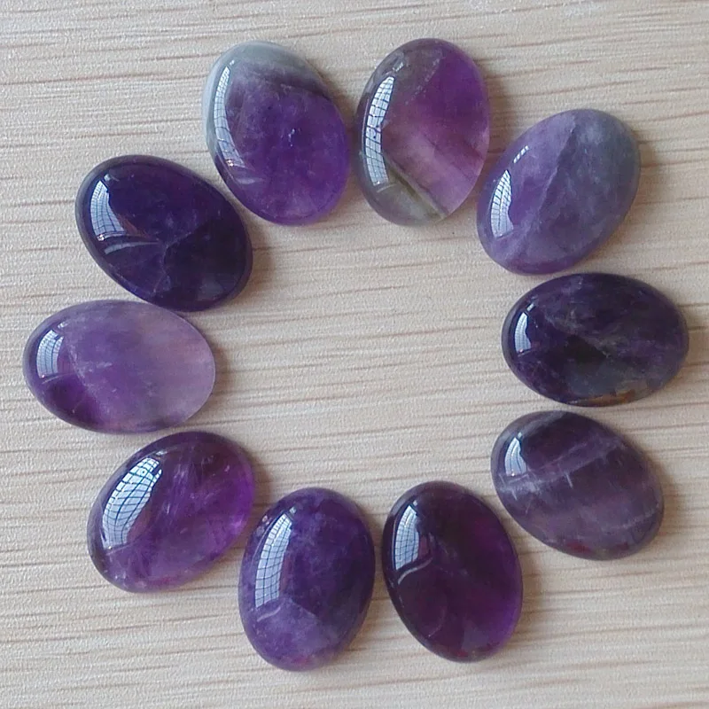 Natural amethysts stone high quality oval cab cabochon stone beads 18x25mm for jewelry Accessories Wholesale 10pcs/lot free
