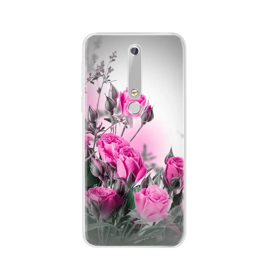 Силиконовый чехол для Nokia 6 1 2018 из мягкого ТПУ роскошный с мультяшным рисунком |