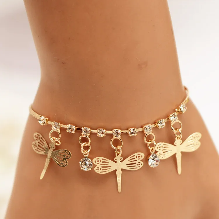 Модные ювелирные изделия из Китая оптовая продажа Золотая стрекоза с покрытием