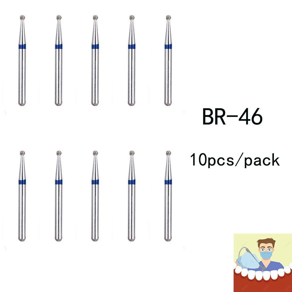 BR-31 Dental Diamond Burs Drill Dentistry Burs High Speed Handpiece Handle Diameter 1.6mm Dentist Tools BR-41 TR-13 FO32