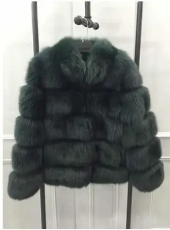 Новые женские куртки с воротником-стойкой из искусственного лисьего меха