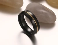 recommend fashion black color ring men jewelry charm trendy 6mm rings for mans size 7 8 9 10 11
