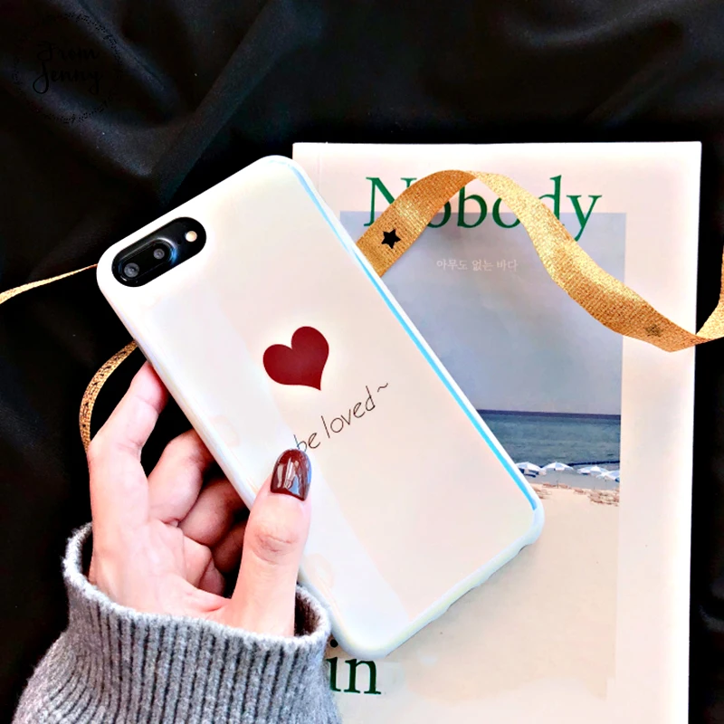 FromJenny Laser сердце любовь чехол для iPhone X 7 плюс 6/s 8 Чехол 2018 Модный мягкий из