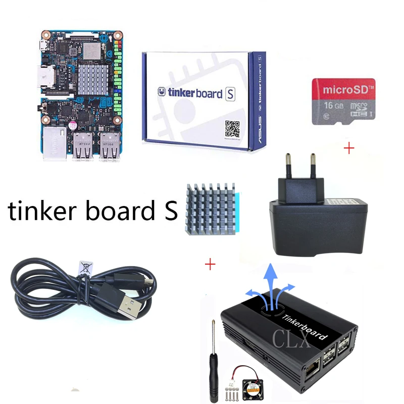 ASUS SBC Tinker board S RK3288 SoC 1 8 ГГц четырехъядерный процессор 600 МГц Mali T764 GPU 2 Гб LPDDR3 и 16 eMMC