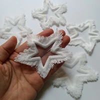 5pcslot white star patches for clothing sew on patch stars decorative parches bordados para ropa embroidery applique clothing