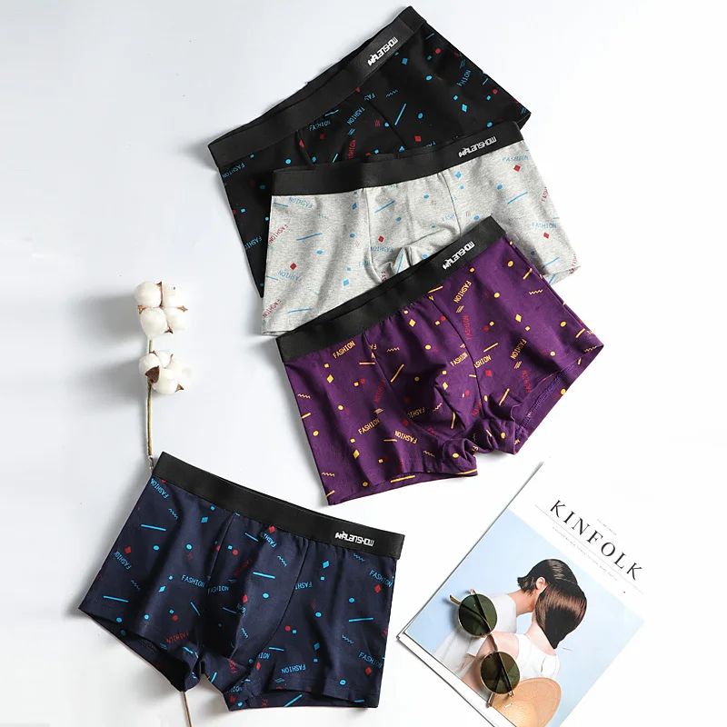 Мужское нижнее белье мягкие дышащие хлопковые боксеры с мешочком 2019|Мужские