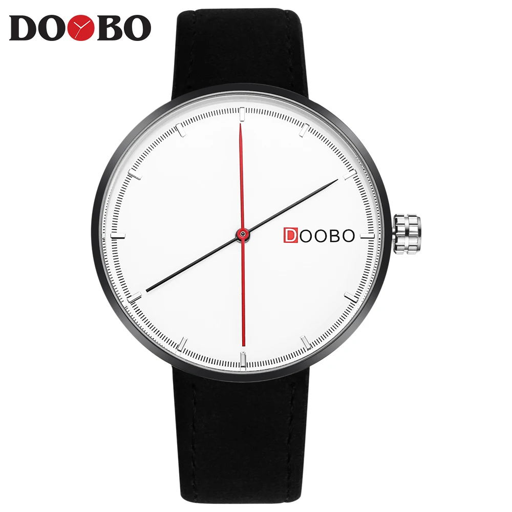 D008 white relogio masculino часы Мужская мода Спорт Нержавеющая сталь Чехол кожаный ремешок наручные часы, кварцевые наручные Бизнес наручные часы reloj hombre - Цвет: D008 white
