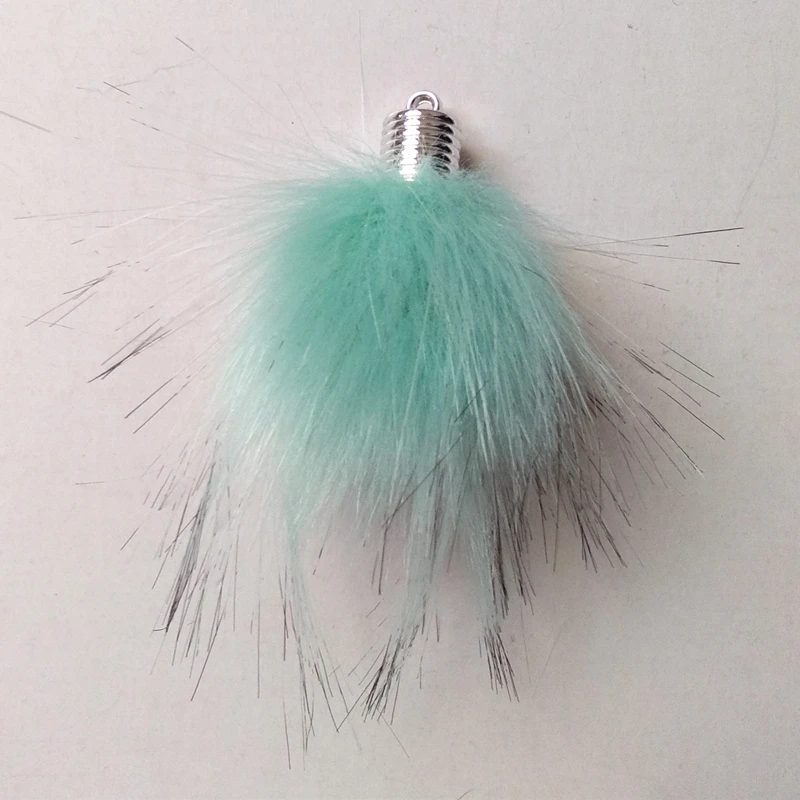 12 шт./лот Красочный милый помпон из искусственного меха енота в форме капли воды