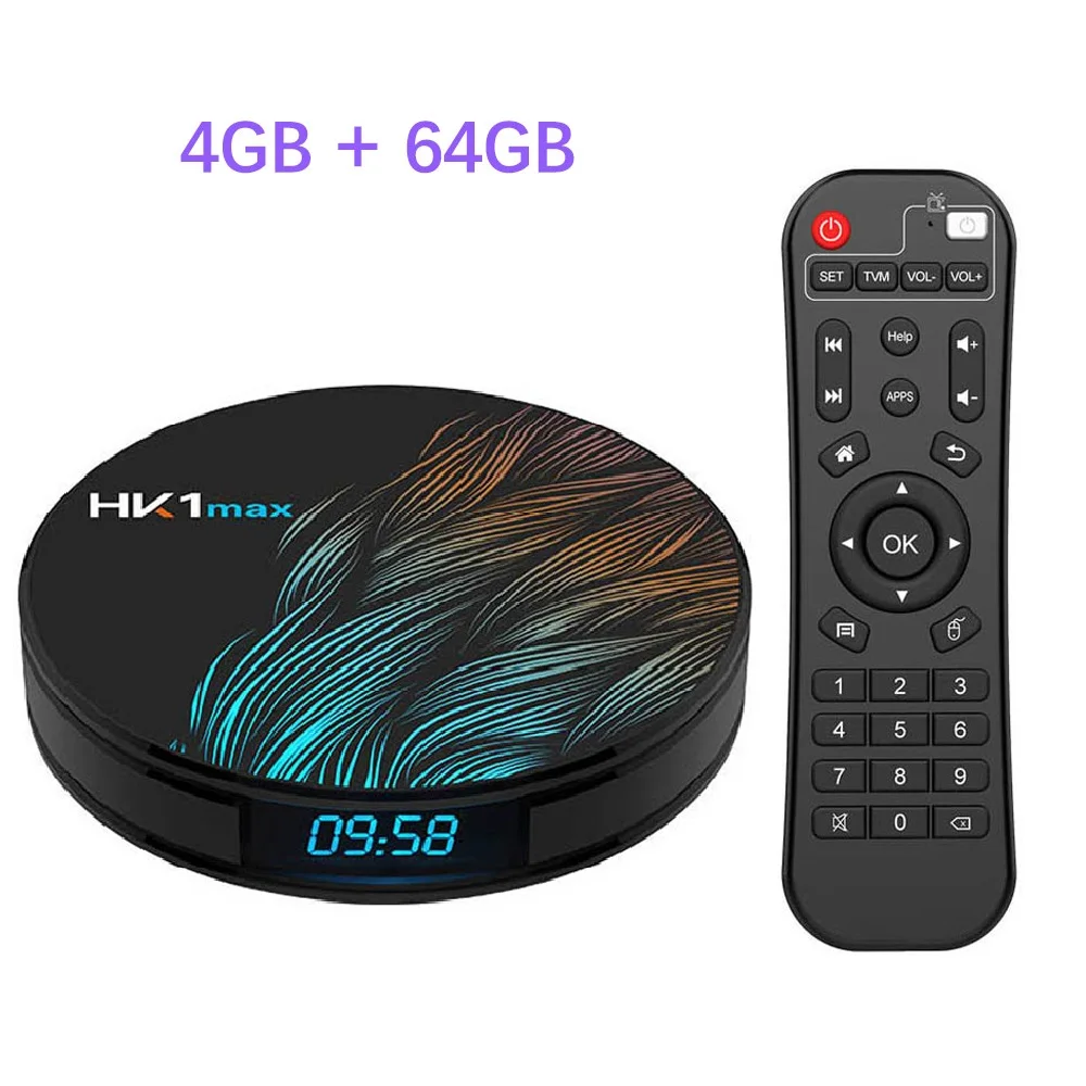 4G 64G Смарт Android 9,0 ТВ-бокс 4 Гб ОЗУ 64 Гб HK1 MAX Rockchip RK3328 USB3.0 1080 P H.265 4 K 60fps двойной Wifi Google Голосовое управление HK1MAX - Цвет: 4G 64G