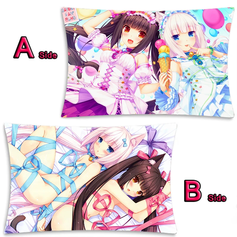 Аниме Nekopara Chocolat ванильный Azuki кокосовый клен Dakimakura обнимающий чехол для подушки для тела, наволочка для подушки, 2WAY 35x55 см