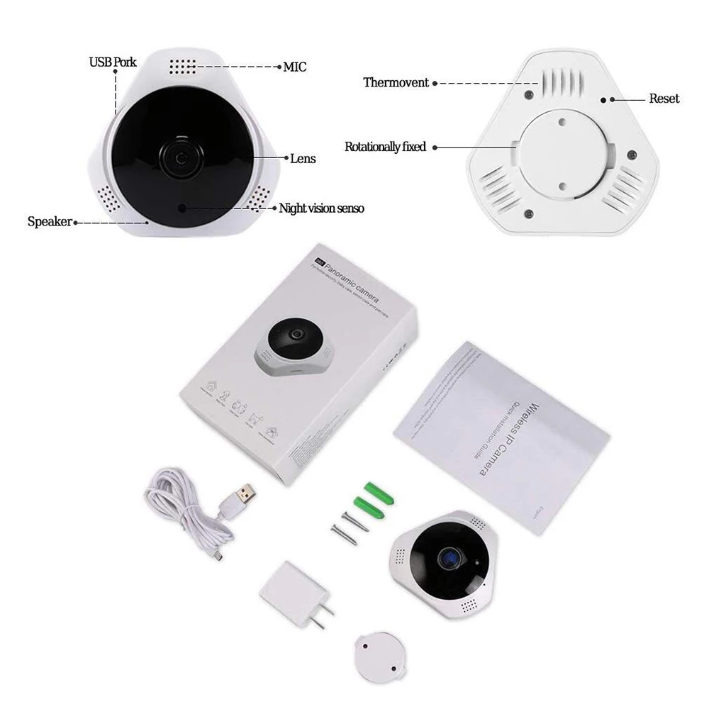FREDI 3.0MP 1536 P Беспроводная ip камера 360 градусов панорамная рыбий глаз