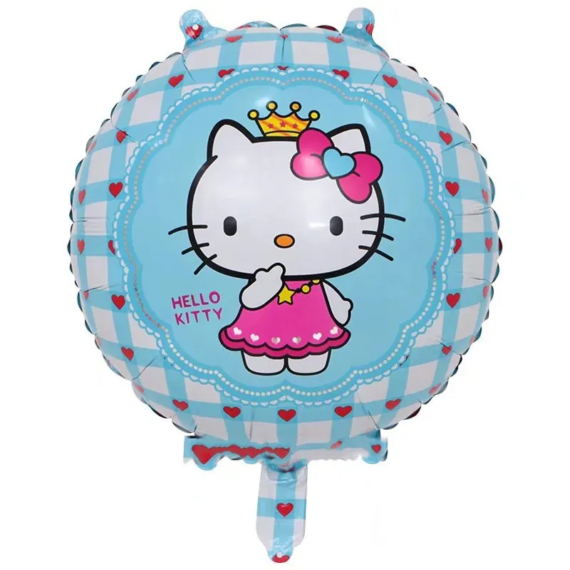 Бесплатная доставка 50 шт. 18 дюймов hello kitty cat воздушный шар алюминиевая фольга