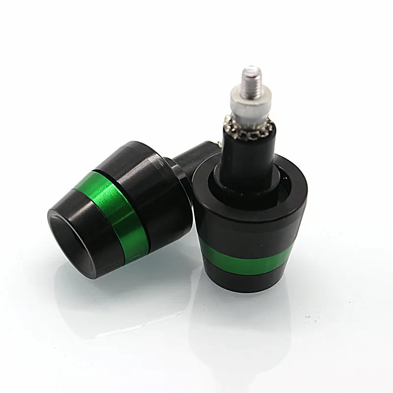 green Наконечники руля для Kawasaki Ninja 300 ER6N ER6F Z1000 Z300 Versys 650 рукоятка колпачки аксессуары для мотоциклов - Цвет: green