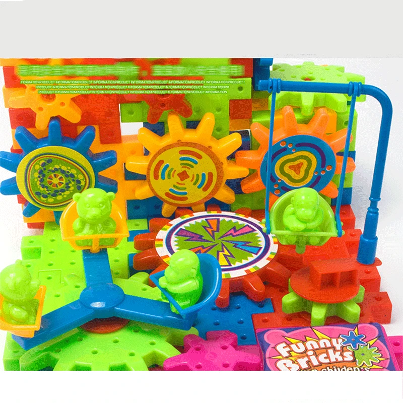 Legoings 81 шт. электрические Gears3D головоломки строительные наборы пластиковые