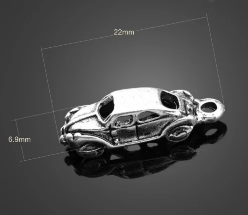 

100pcs Charm vintages car model antique silver pendant 22*6.9mm Handmade children day earrings bracelet necklace keychain DIY