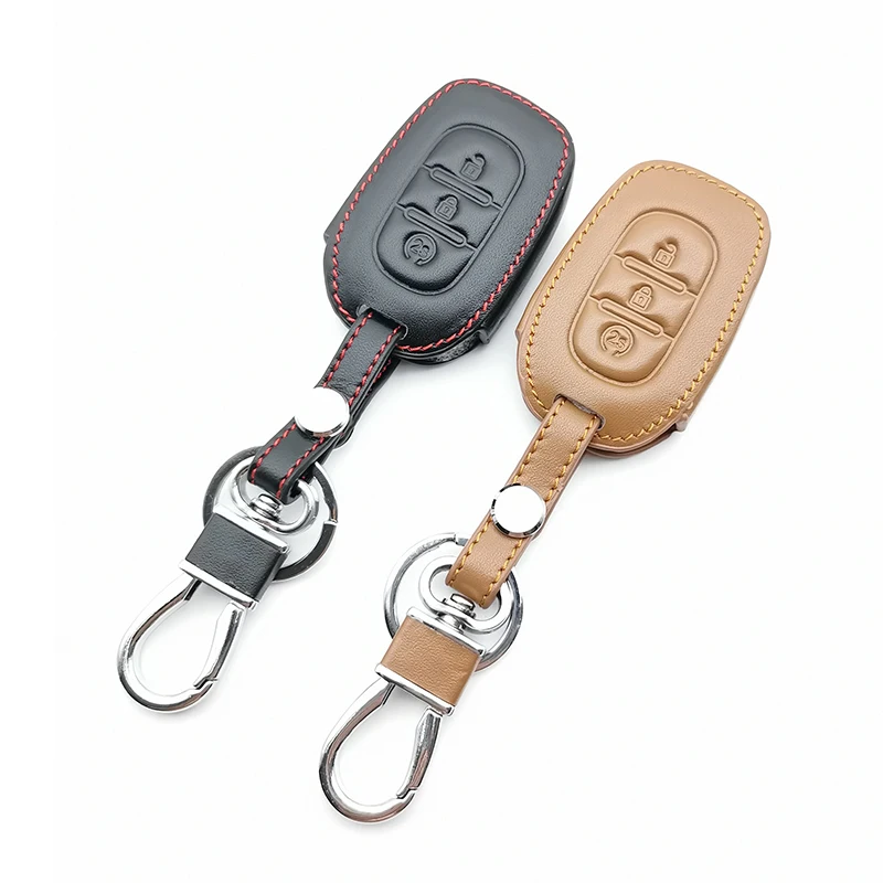 Новый стильный кожаный чехол для ключа с дистанционным управлением Renault Duster Logan