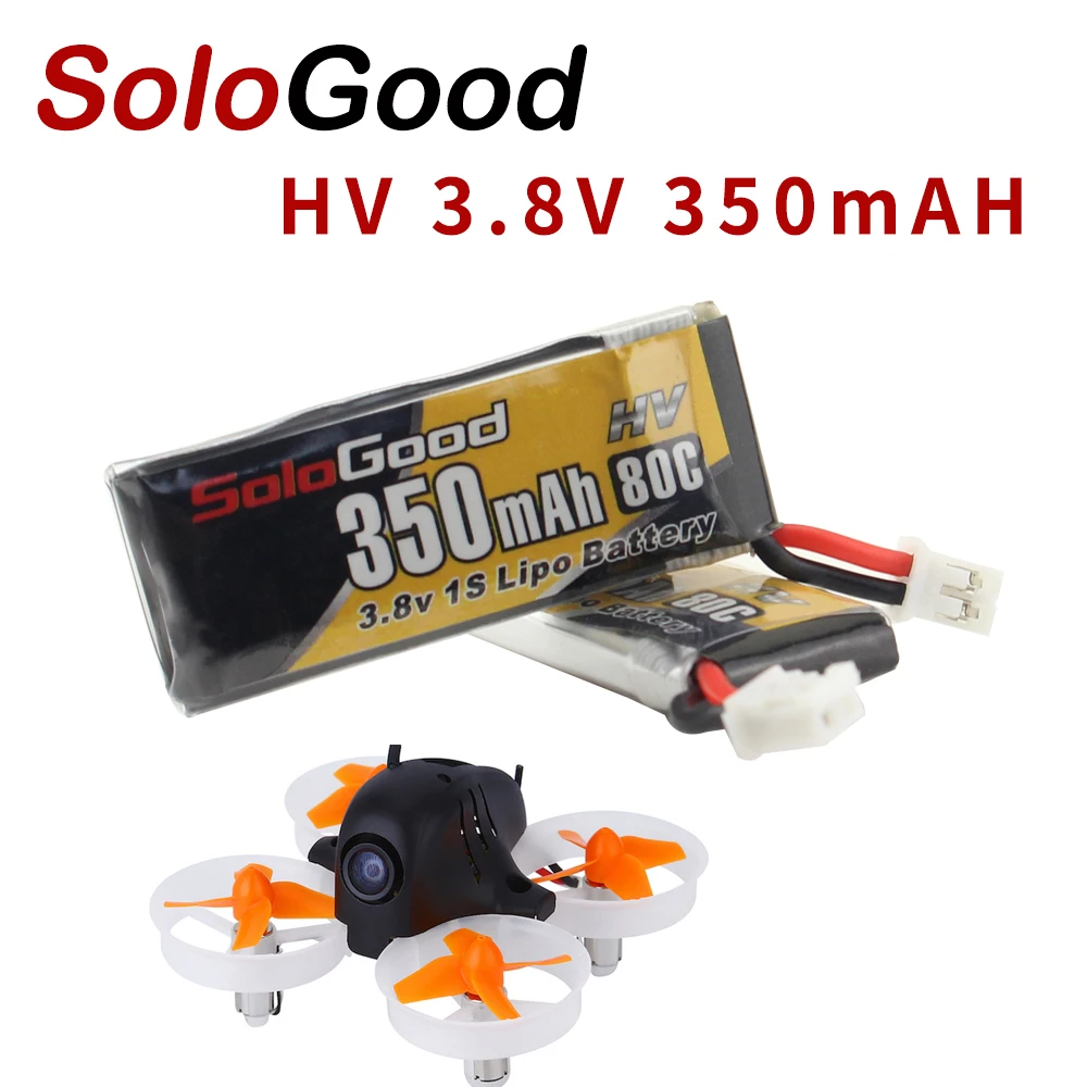 5 шт. SoloGood батареи Lipo 1S 3 8 V 350 мА/ч 80C Перезаряжаемые Батарея с PH2.0 разъем для
