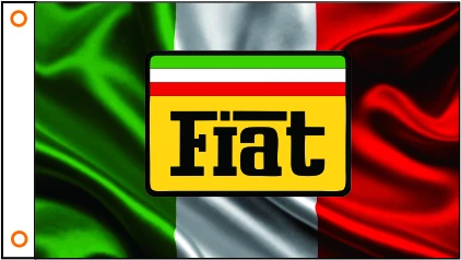 Автомобильный флаг Fiat Banner 3 фута x 5 футов 100% полиэстер 010|Флаги баннеры и