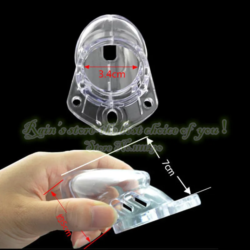 RainJack CB6000S Smaller Plastic Male Chastity Device For Men Transparent Dick Belt Penis Lock Sleeve Cock Cage Sex Toy | Красота и