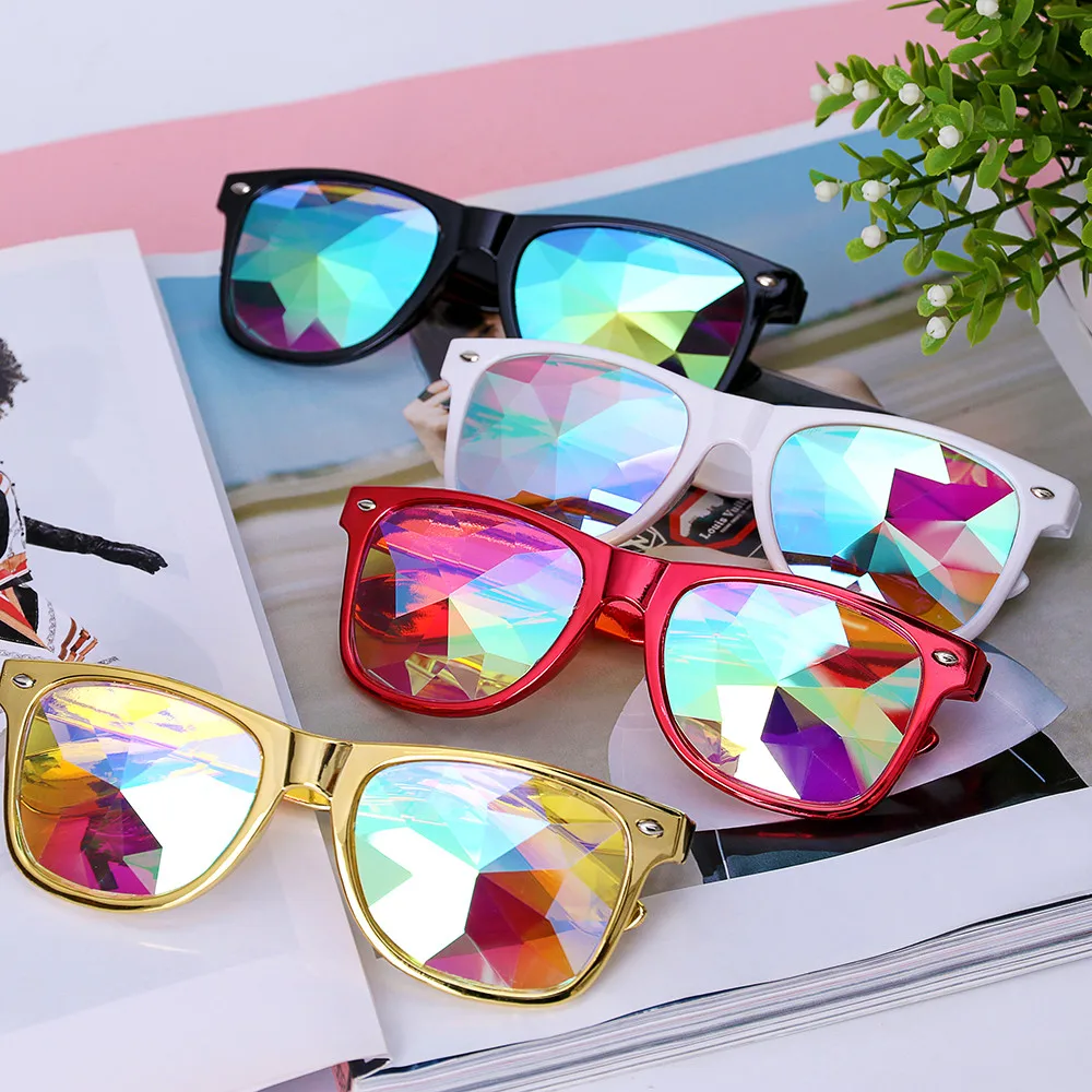 Очки калейдоскопы Rave fesвечерние tival Party EDM солнцезащитные очки Diffracted Lens Модные
