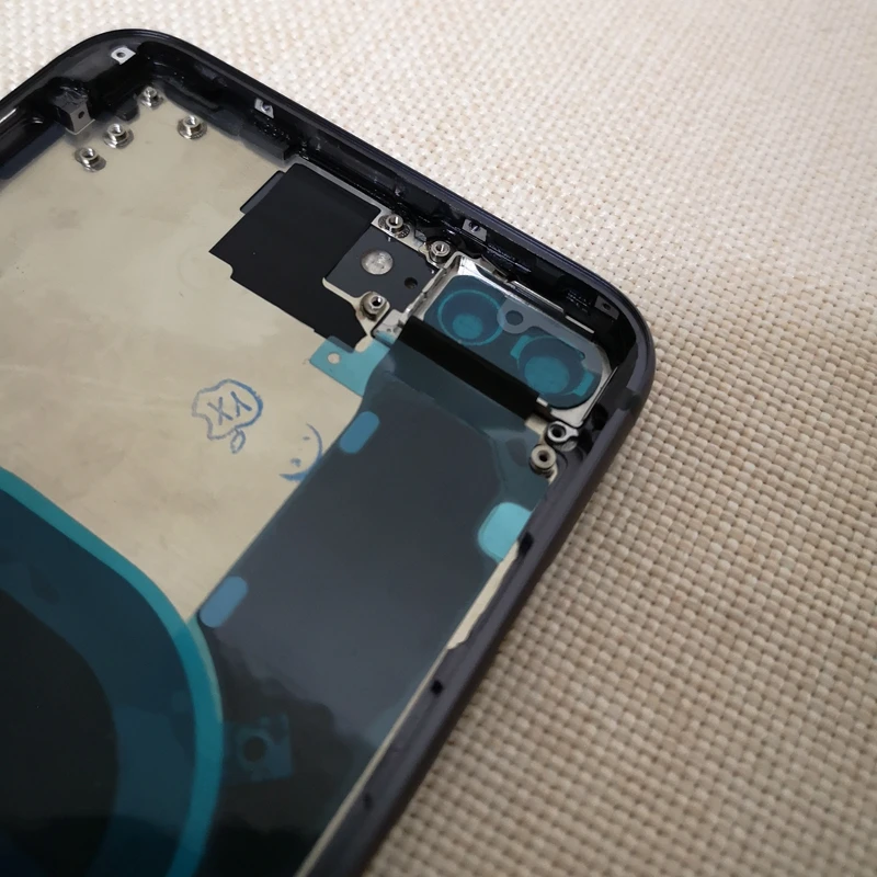 Высокое качество для iPhone 8 8plus X XS XSMAX средняя Рамка стеклянная задняя крышка стеклянная крышка чехол для батареи