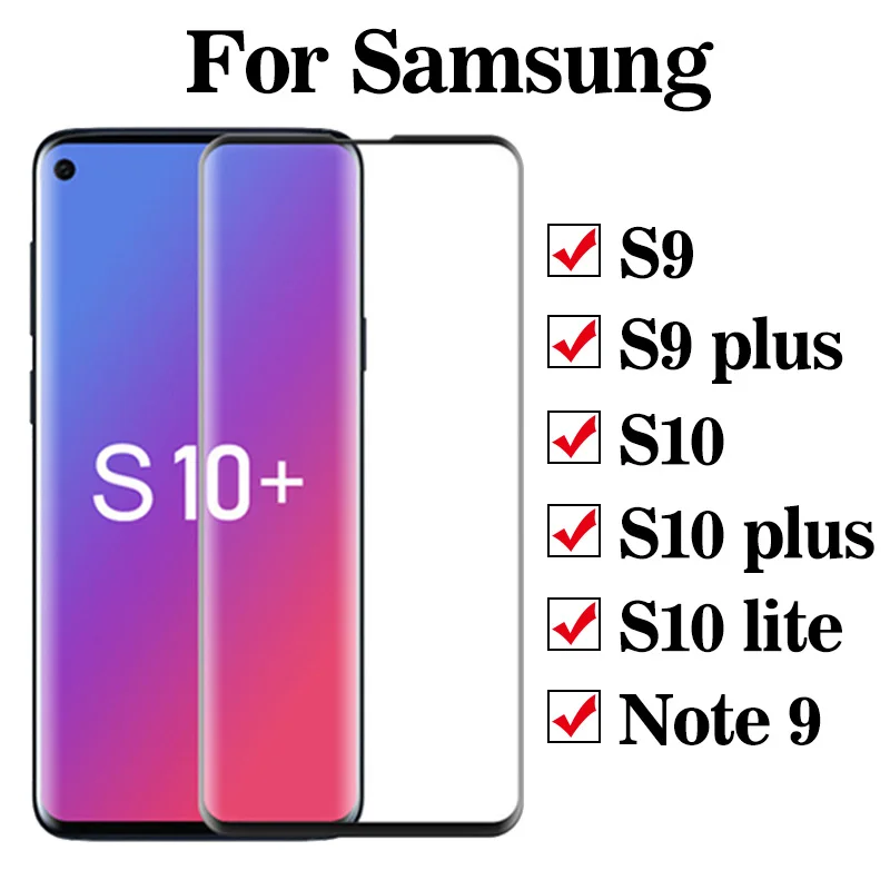 3D on for samsung galaxy s10 screen protector plus lite note 9 tempered glass safety protective note9 s9 10s 9s s 10 samsong 9H | Мобильные