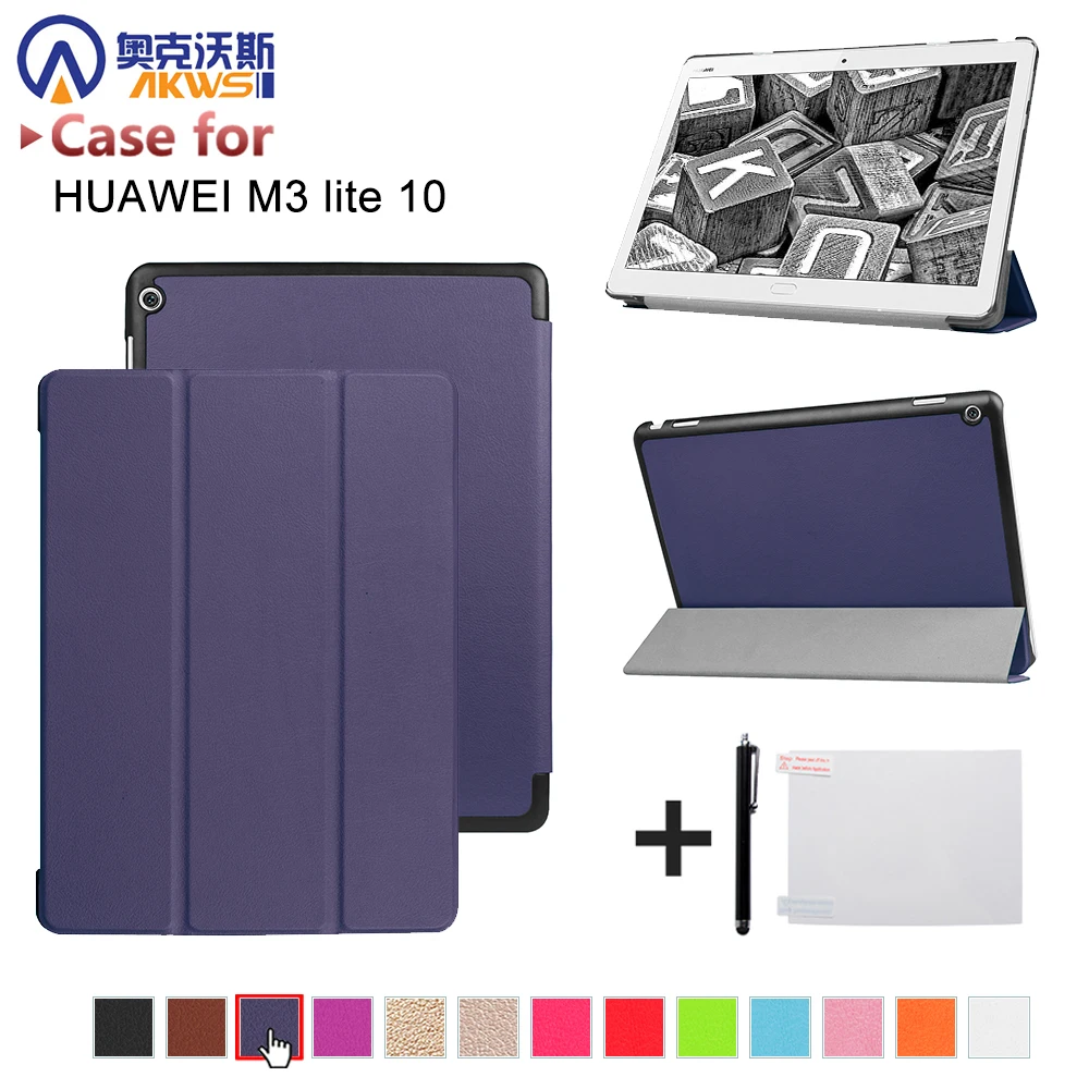 Умный Ультратонкий чехол подставка для планшета 2017 Huawei MediaPad M3 Lite 10 дюймов 1 2 5 +