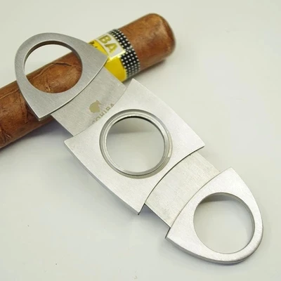 Cohiba сигарный резак ультра-тонкий из нержавеющей стали карманный нож Zigarre сигаретный нож кубинская курительная гильотина инструменты Charutos - Цвет: No gift box