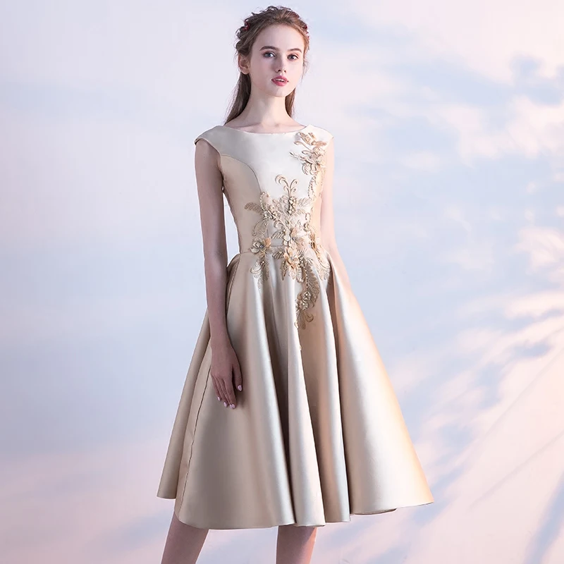 Бесплатная доставка Элегантные Короткие коктейльные платья Robe de cocktail au genou