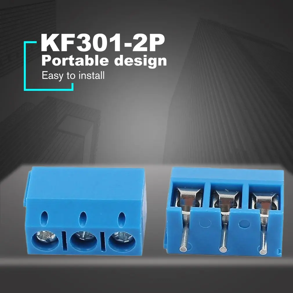 100PCS KF301-2P 2 Pin/3 Pin Plug-in PCB Screw Terminal Block Connector 5.08mm Pitch Connectors Terminals Precision workmanship |