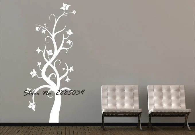 Романтический дерево виниловая наклейка на стену Стикеры Гостиная домашний декор настенные наклейки с цитатами Beroom в разных Цвета обои настенные LA226