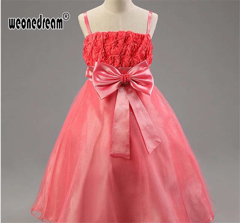WEONEDREAM Vestidos/2017 г. Летнее платье с цветочным узором для девочек Детские подтяжки