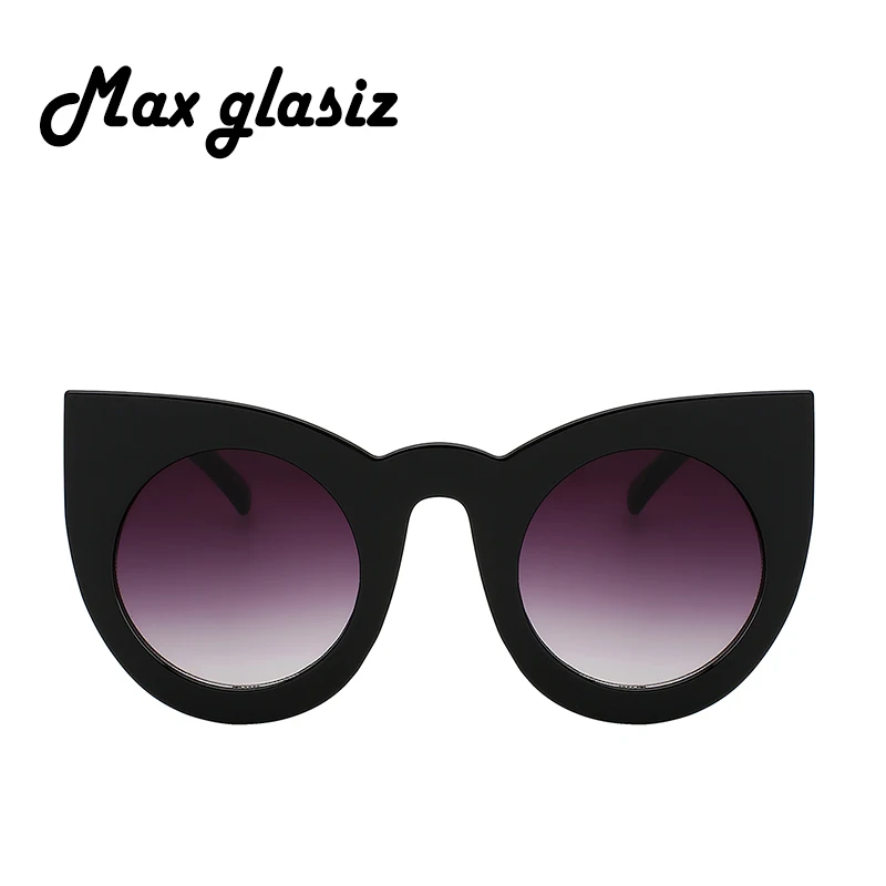 Max Glasiz винтажные новые негабаритные кошачий глаз женские солнцезащитные очки
