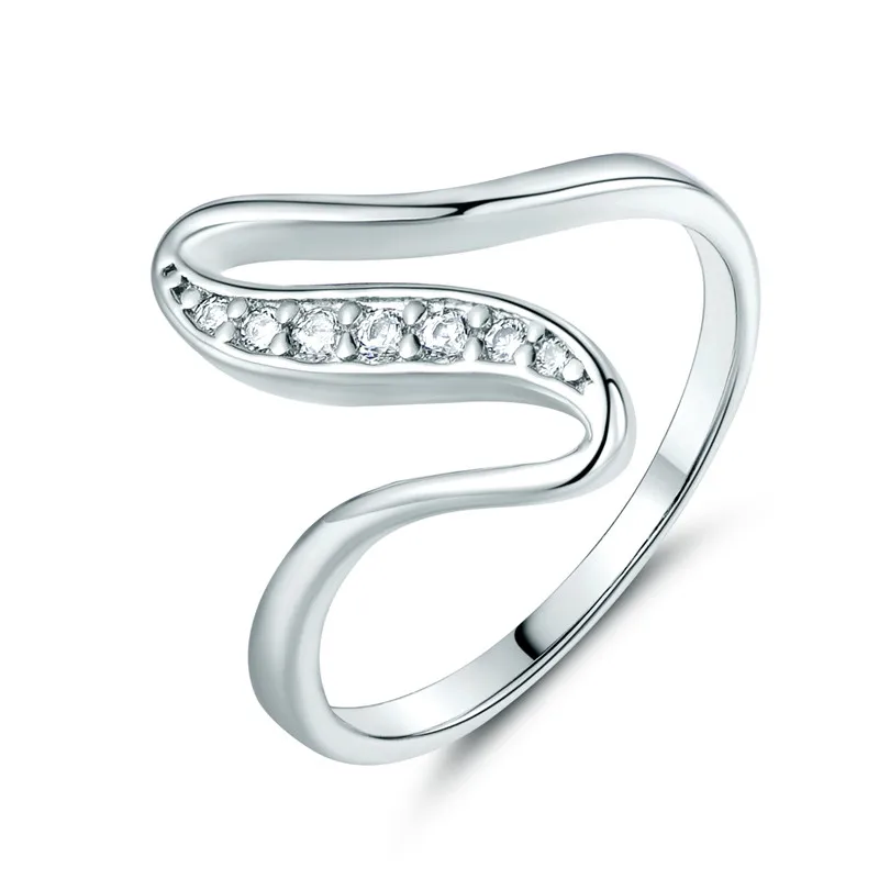 BUDONG уникальное кольцо бесконечности для женщин 2017 белое золото цвет круглый
